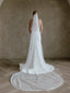 Chic Bridals Wedding Dresses Narrow Cathedral Plain Veil with Crepe Edging Plain Veil With Crepe Edging by Chic Bridals Wedding Gowns