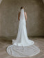 Chic Bridals Wedding Dresses Narrow Cathedral Plain Veil with Crepe Edging Plain Veil With Crepe Edging by Chic Bridals Wedding Gowns