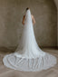 Chic Bridals Wedding Dresses Cathedral Plain Veil with Organza Trim Plain Veil with Organza Trim by Chic Bridals Wedding Gowns